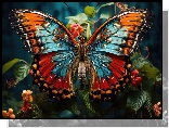 Kolorowy, Motyl, Zbliżenie Owad, Motyl